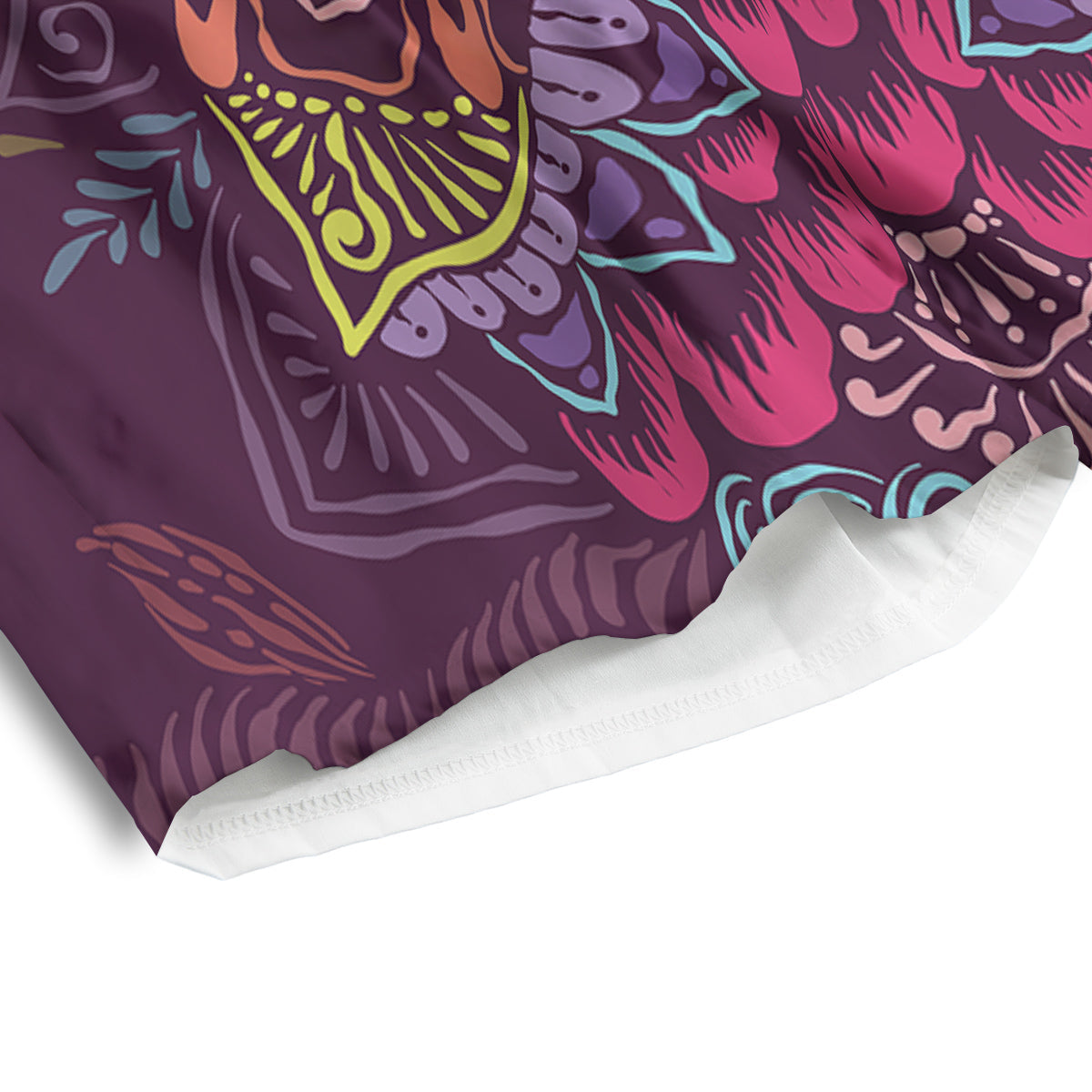 Owl Tribal Colorful Print Men's Athletic Shorts
