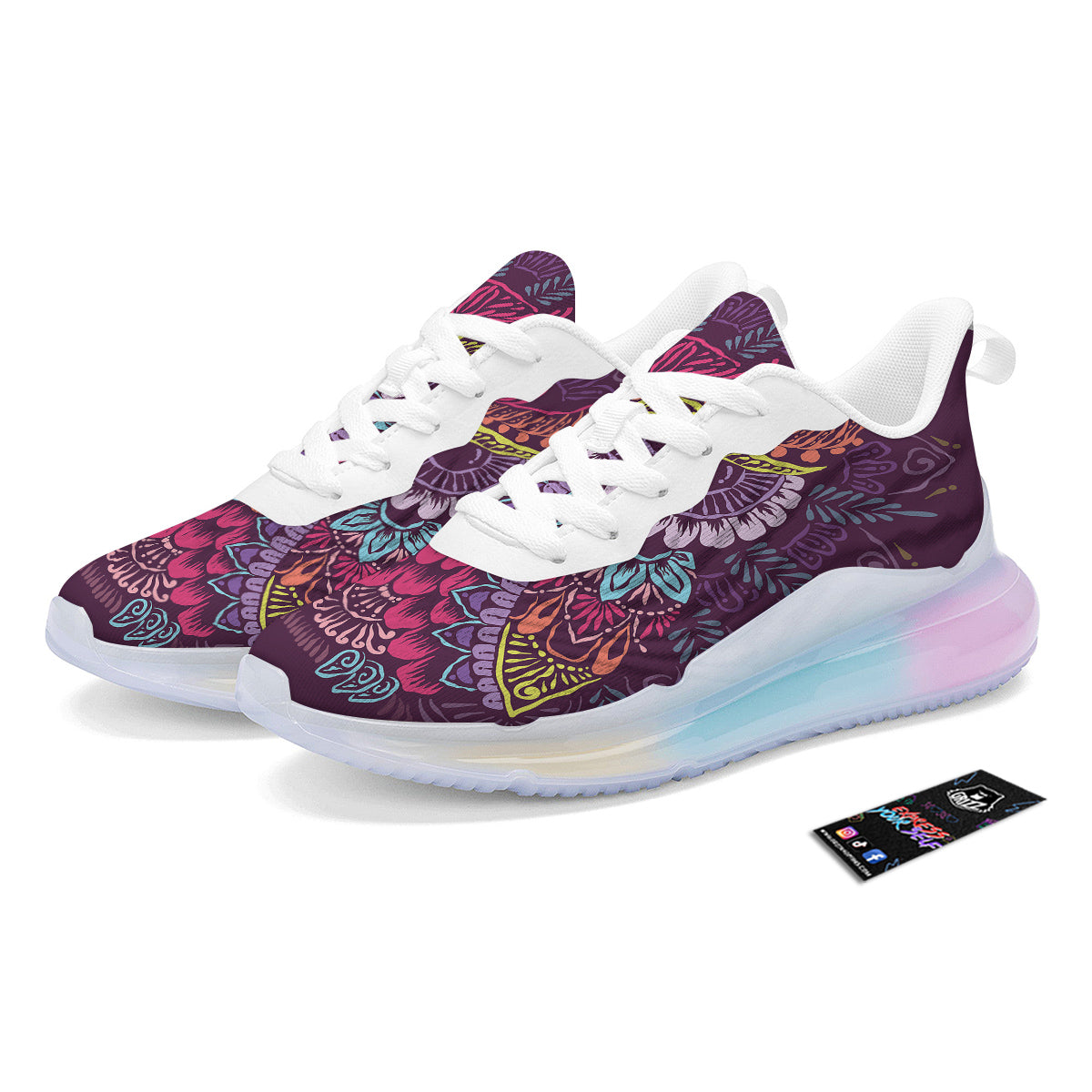 Owl Tribal Colorful Print Running Sneakers-grizzshop
