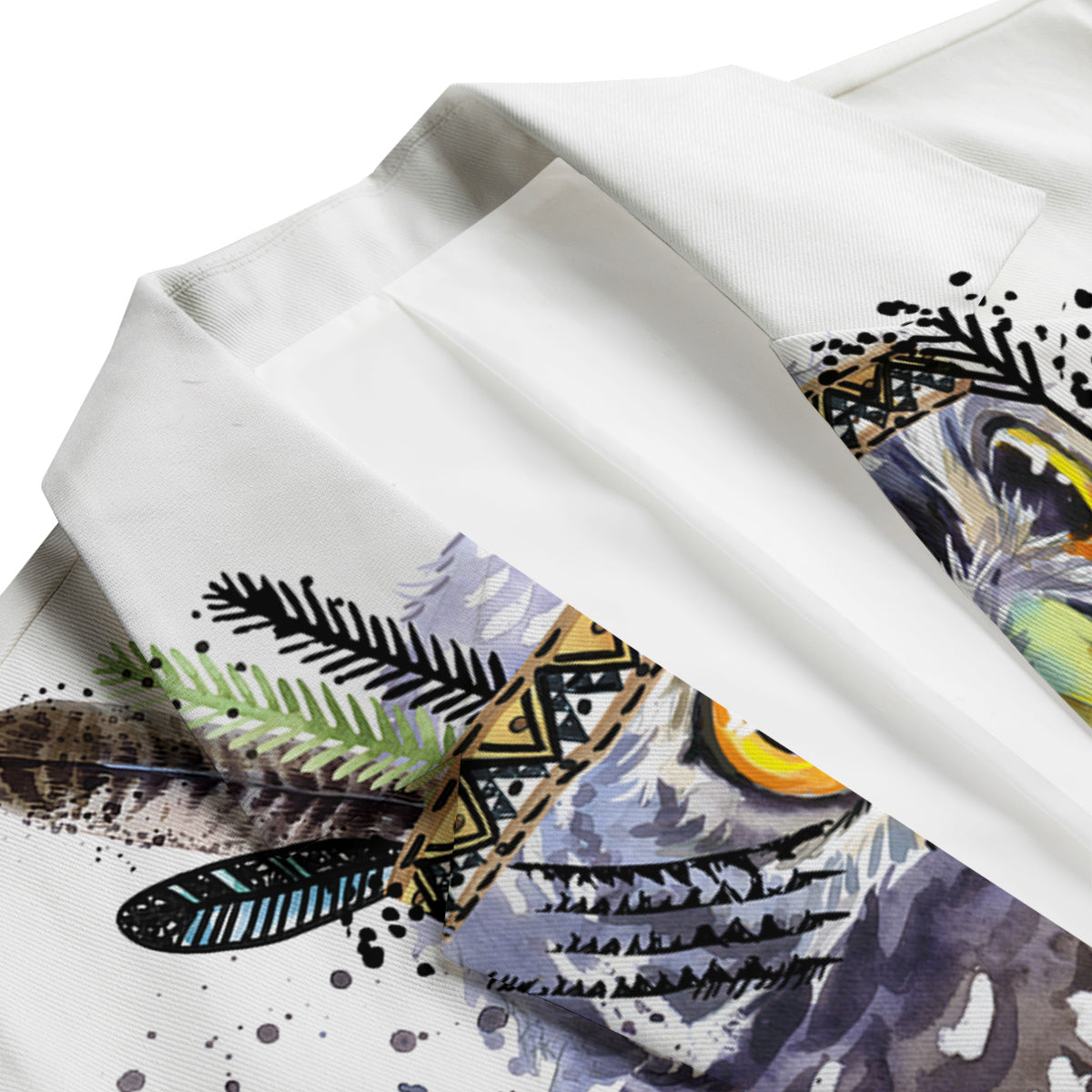 Owl Watercolor Men's Blazer-grizzshop
