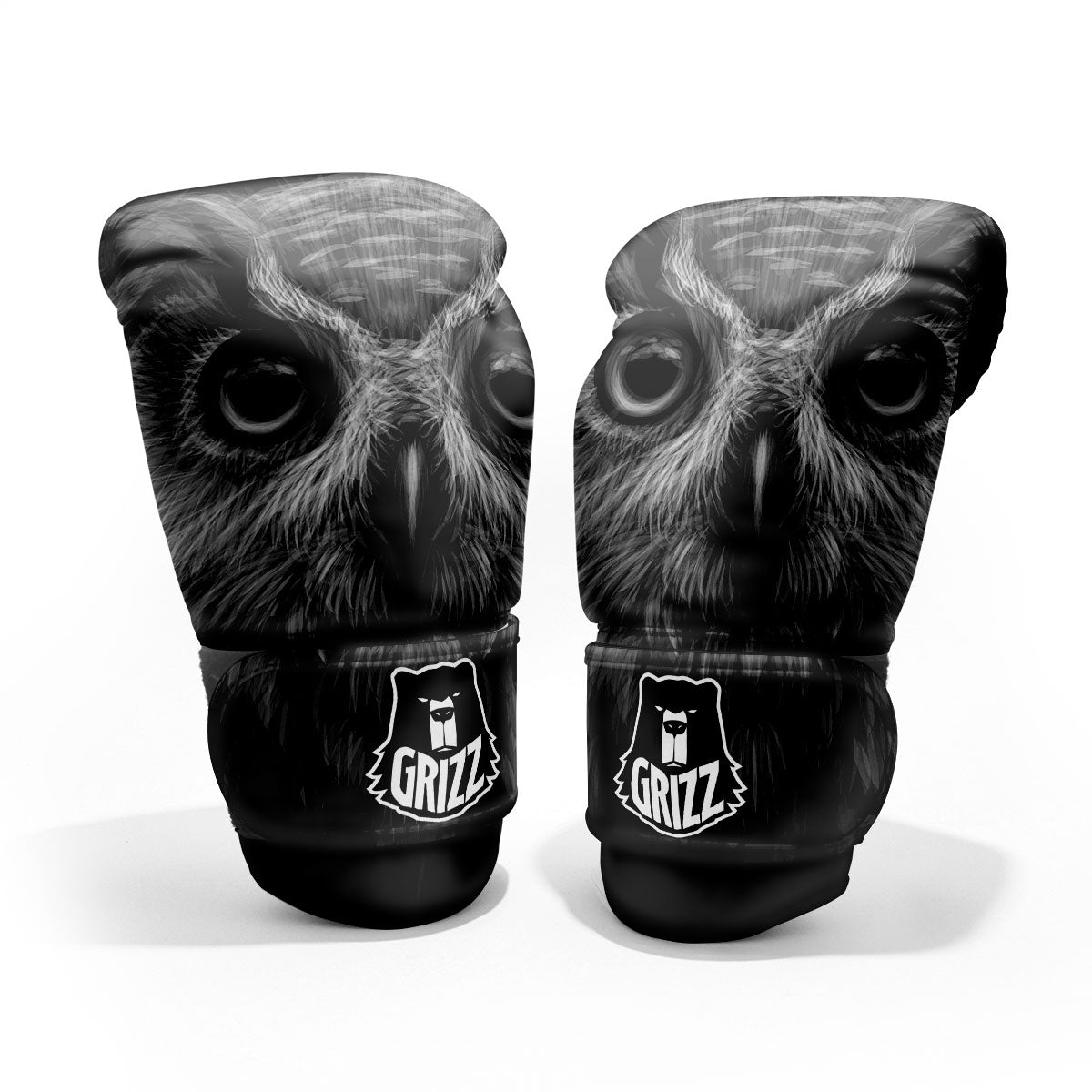 Owl White And Black Print Pro Boxing Glove