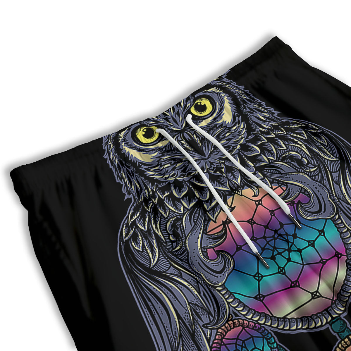Owl With Dreamcatcher Print Men's Athletic Shorts