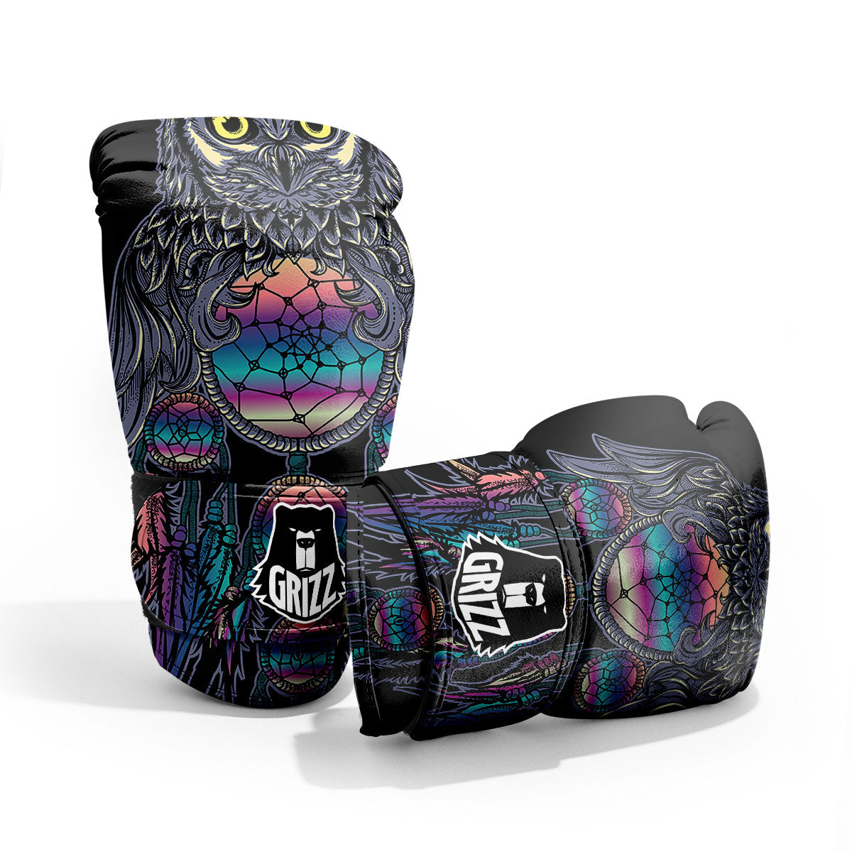 Owl With Dreamcatcher Print Pro Boxing Glove