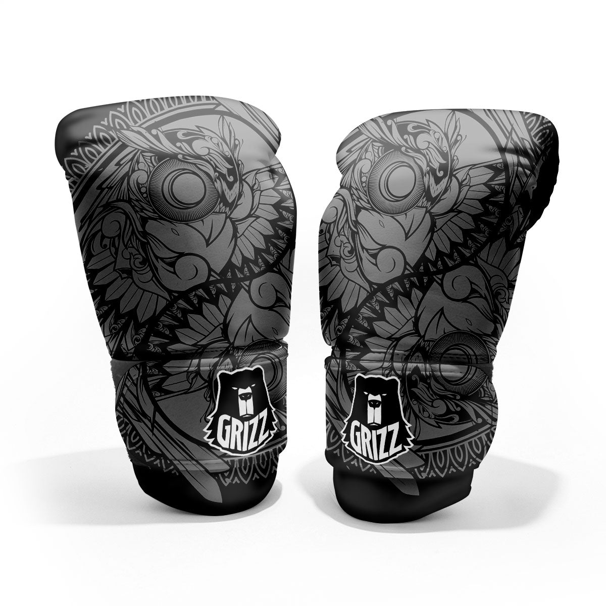 Owl Yin Yang Print Pro Boxing Glove