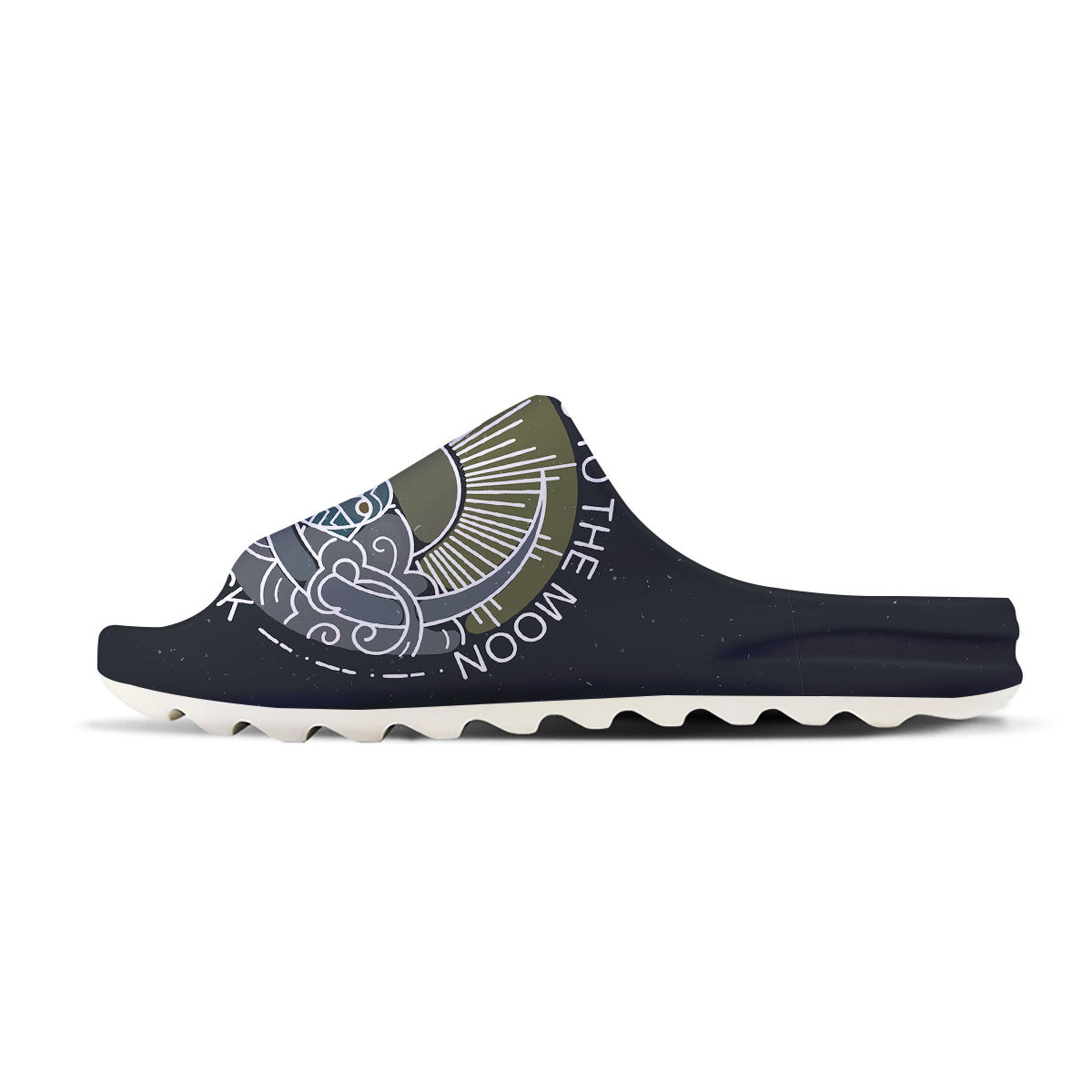 Owl Spiritual With Moon And Sun Print Sandals-grizzshop