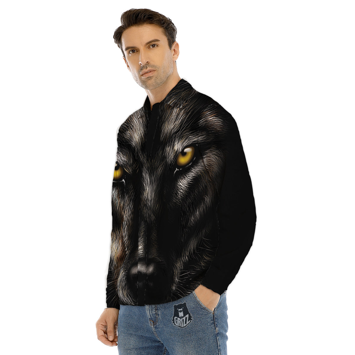 Ox And Chinese New Year Print Pattern Men's Dress Shirts-grizzshop