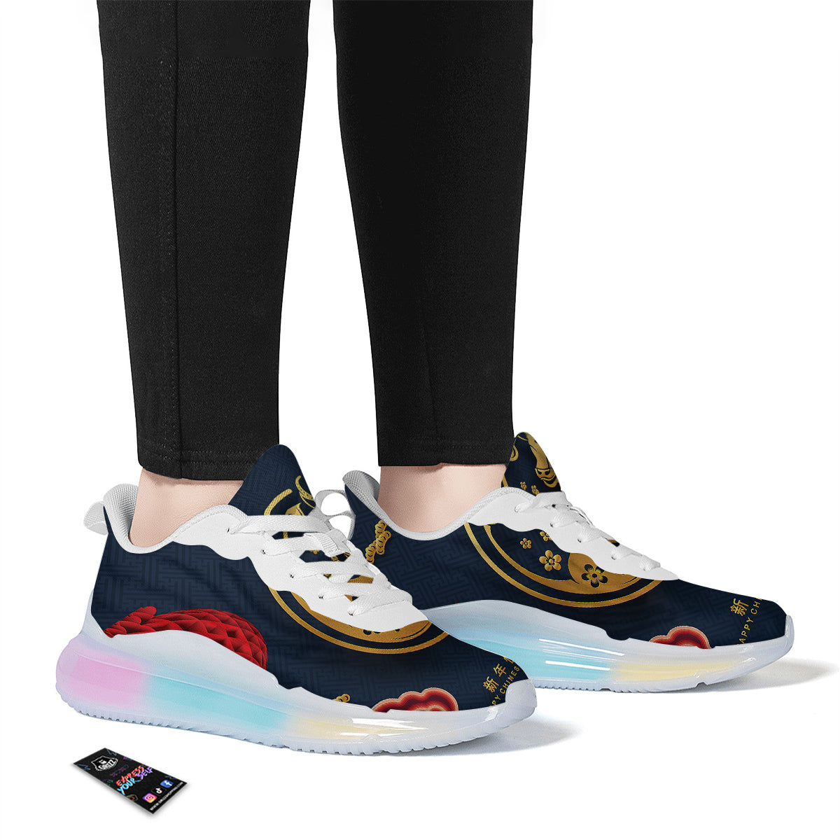 Ox Zodiac Chinese Cute Print Running Sneakers-grizzshop