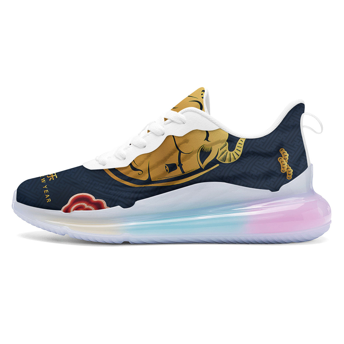 Ox Zodiac Chinese Cute Print Running Sneakers-grizzshop