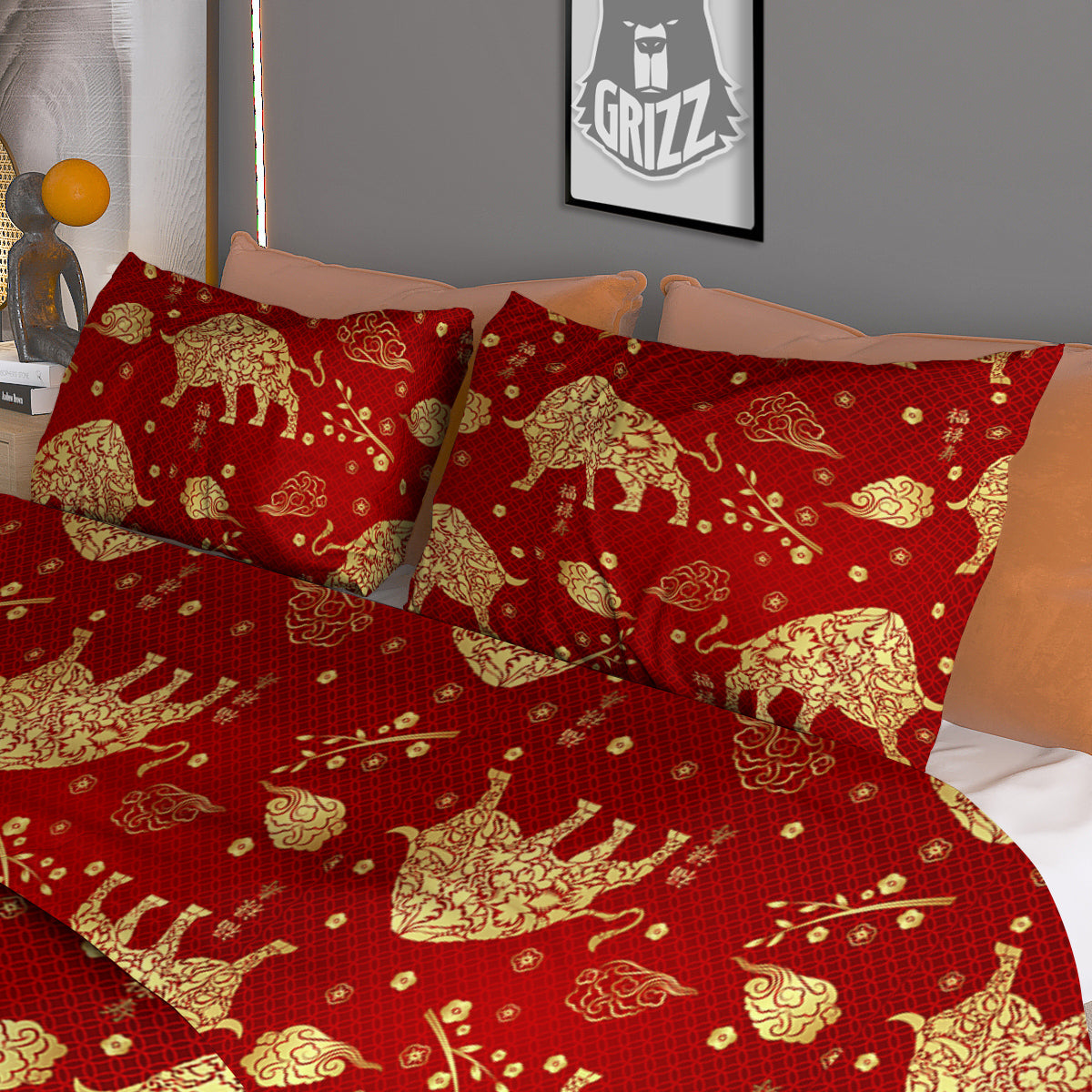 Moving Optical Illusion Green Red Wave Duvet Cover Bedding Set