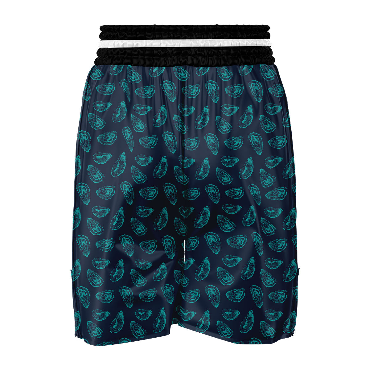 Oyster Blue Vintage Print Pattern Boxing Shorts-grizzshop