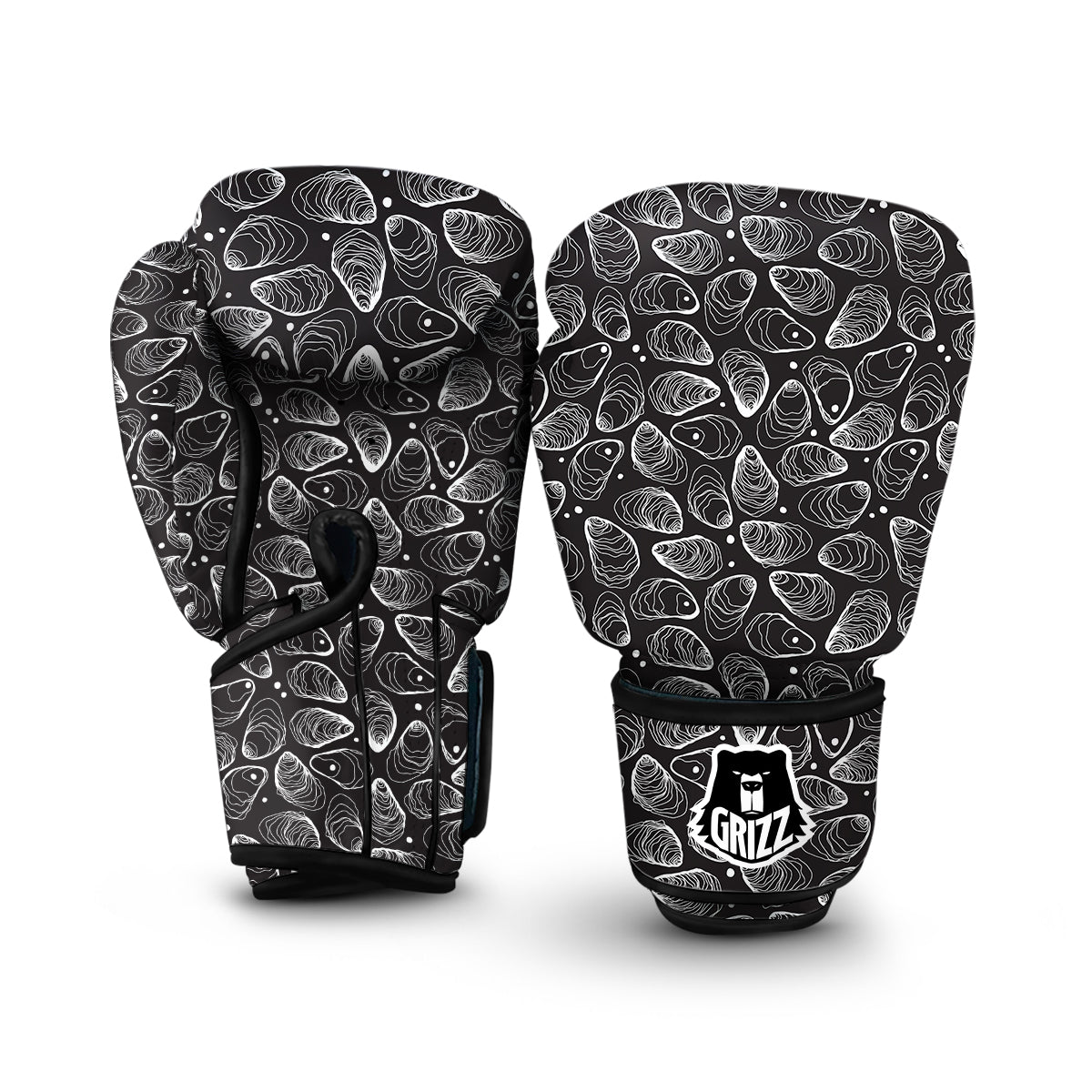 Paw Knitted White And Red Print Pattern Boxing Gloves main image 0