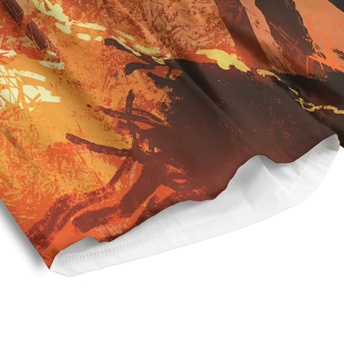 Painting Brave Firefighter Print Men's Athletic Shorts