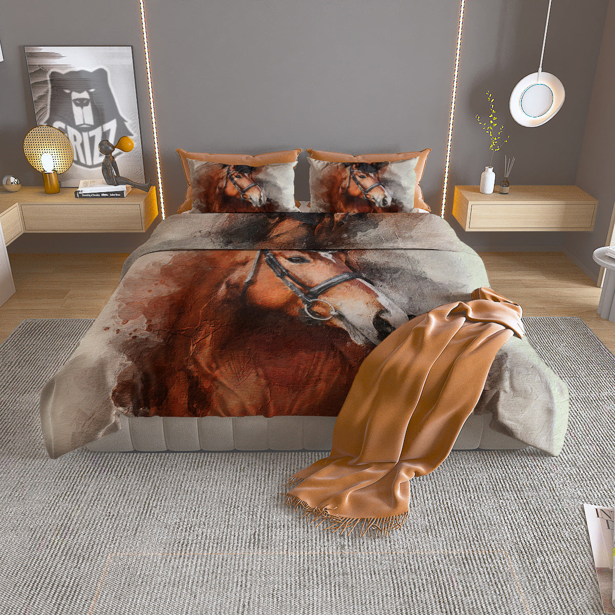 Moving Optical Illusion Green Spiral Duvet Cover Bedding Set