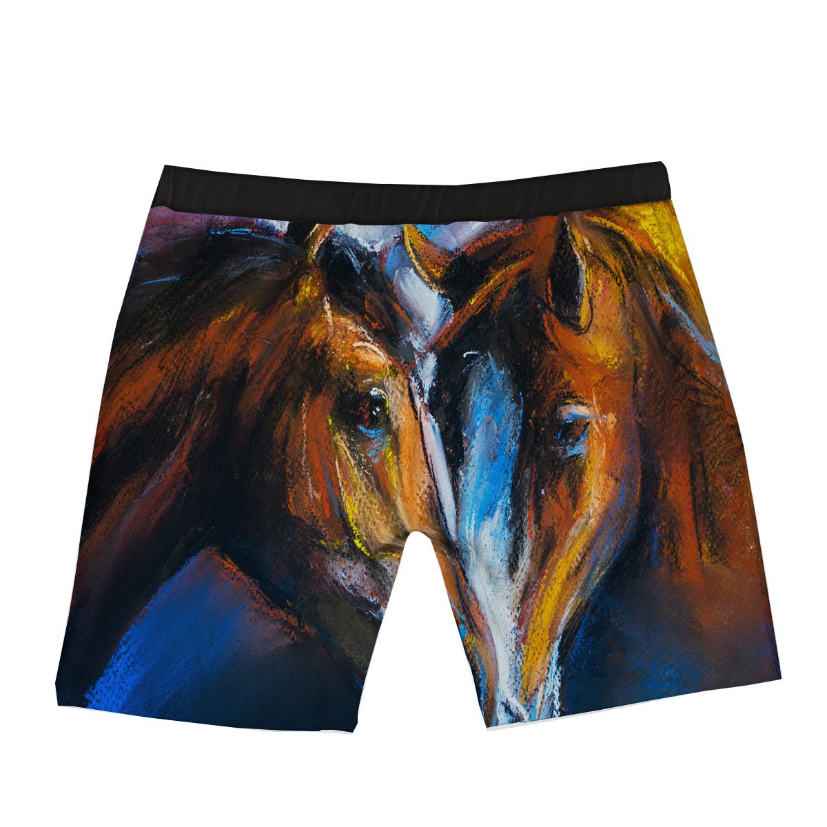 Painting Couple Horses Print Boxer Briefs-grizzshop