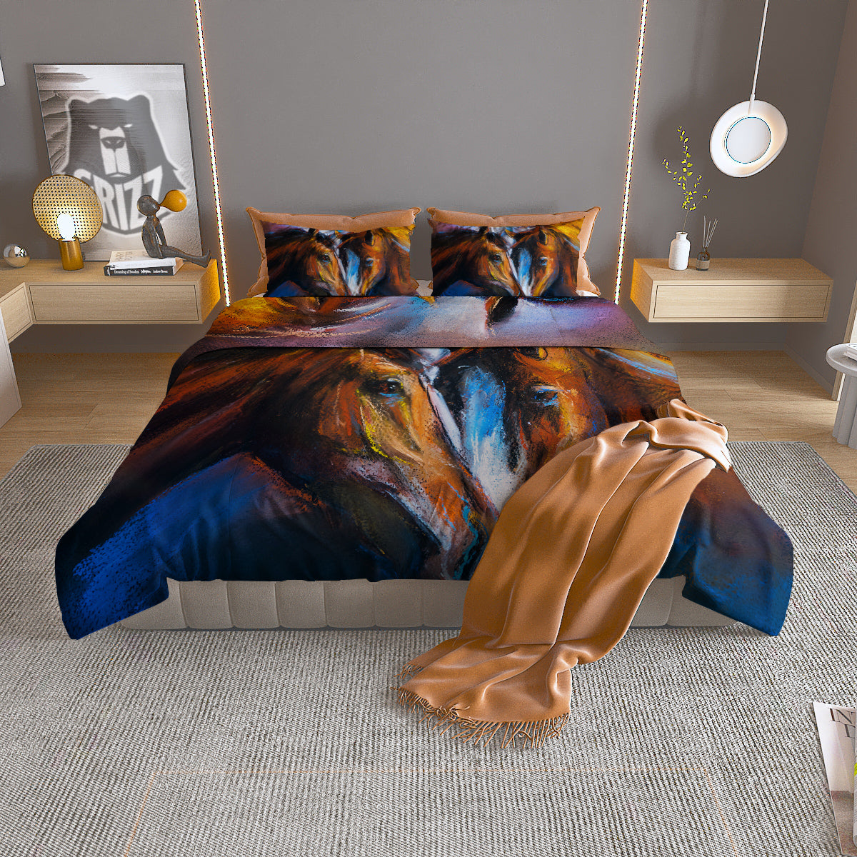 Moving Optical Illusion Green Vortex Duvet Cover Bedding Set