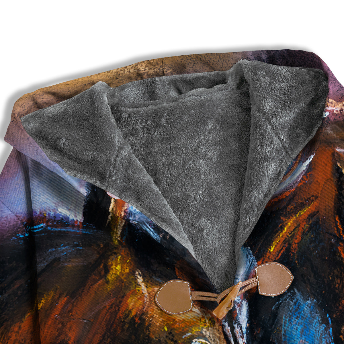 Painting Couple Horses Print Men's Windbreaker Jacket-grizzshop
