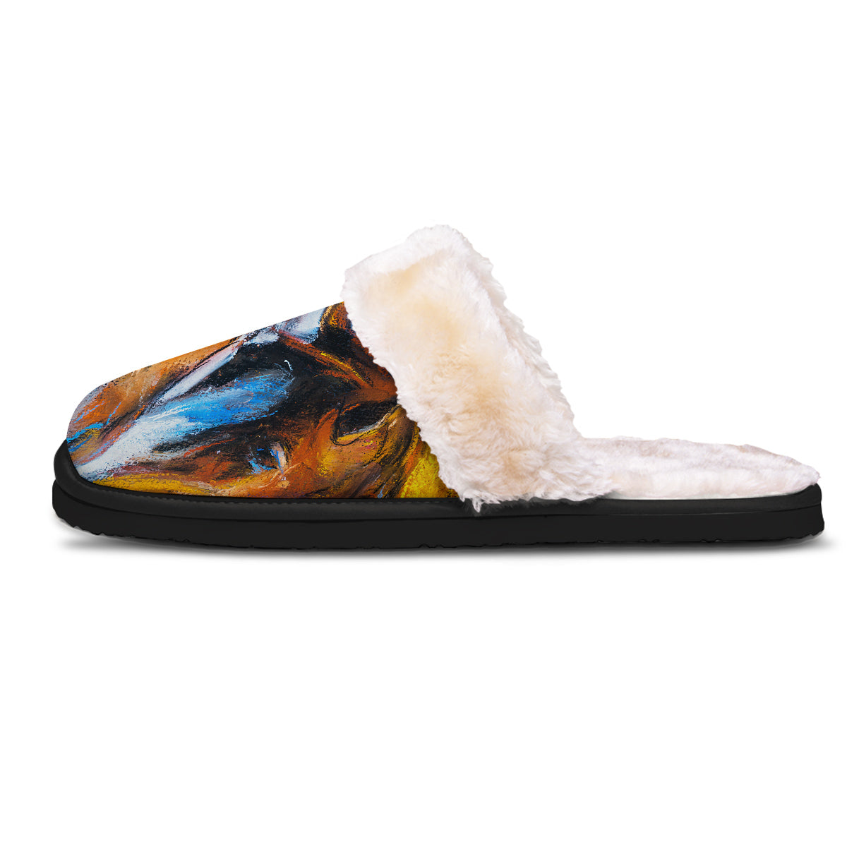 Painting Couple Horses Print Slippers-grizzshop