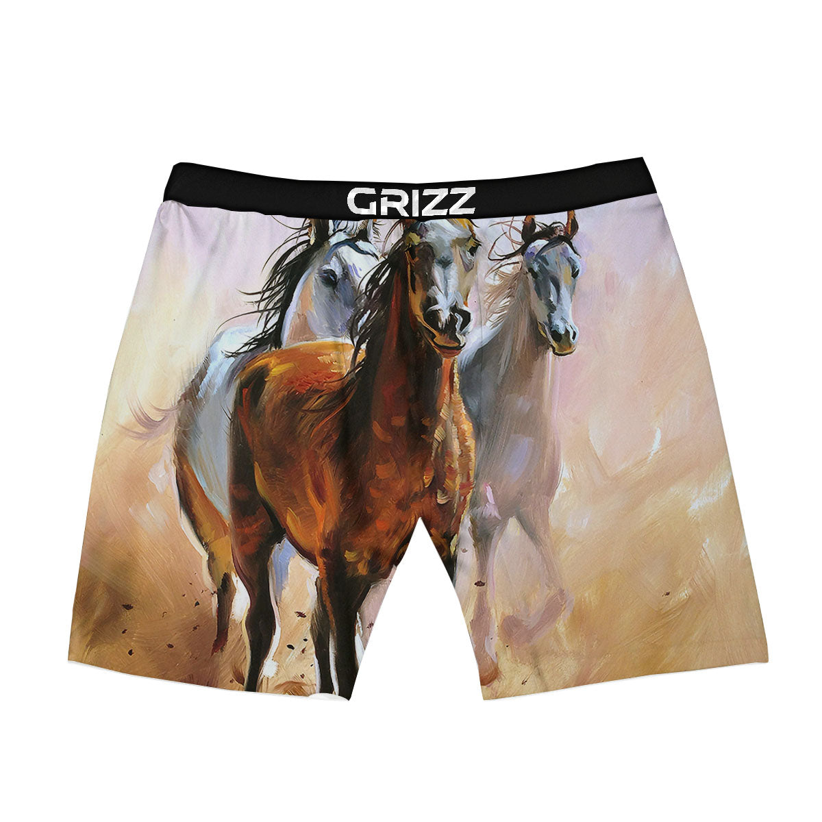 Painting Horse Vintage Print Boxer Briefs-grizzshop