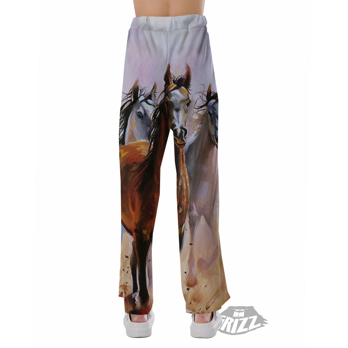 Painting Horse Vintage Print Pajama Pants-grizzshop