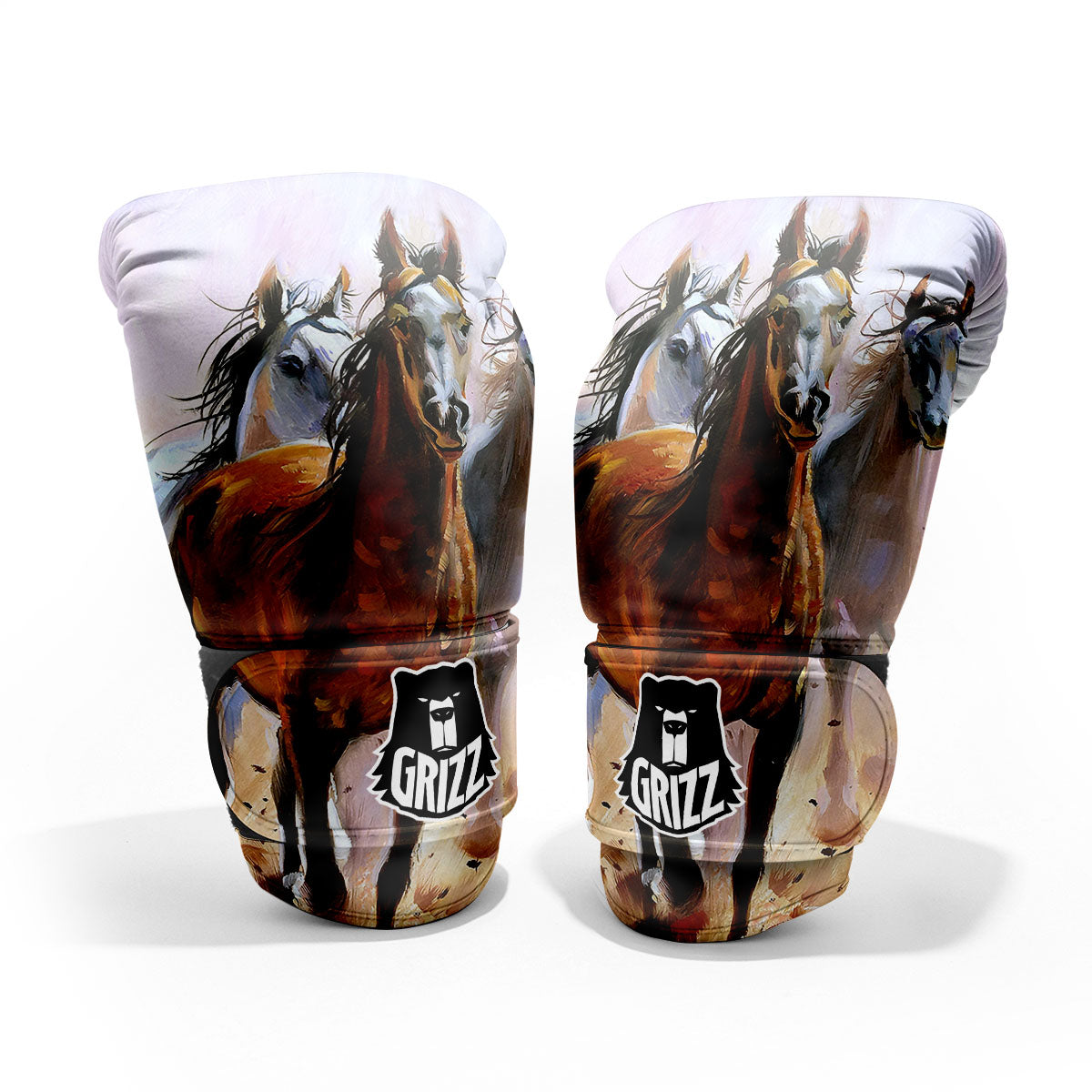 Painting Horse Vintage Print Pro Boxing Glove