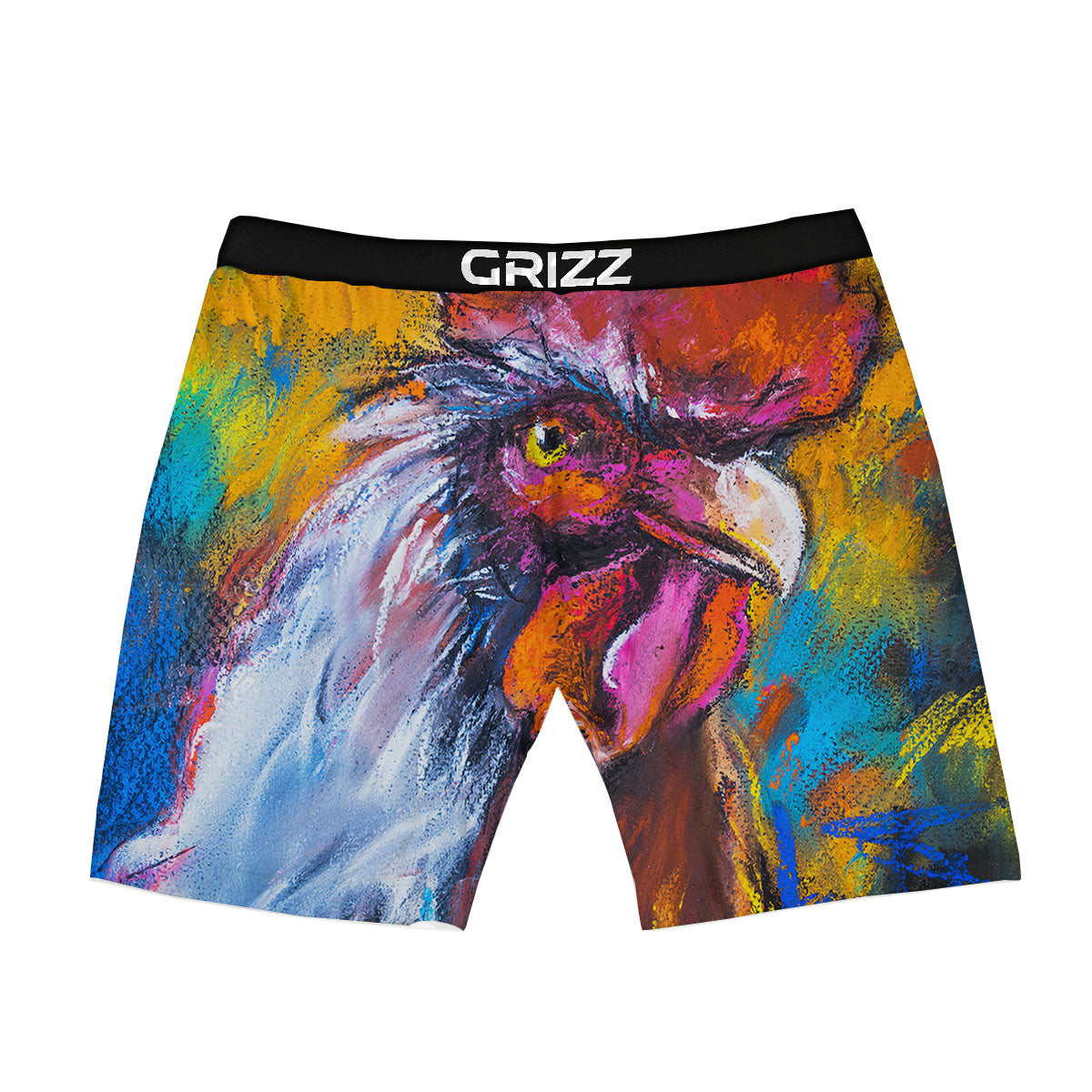 Painting Rooster Print Boxer Briefs-grizzshop