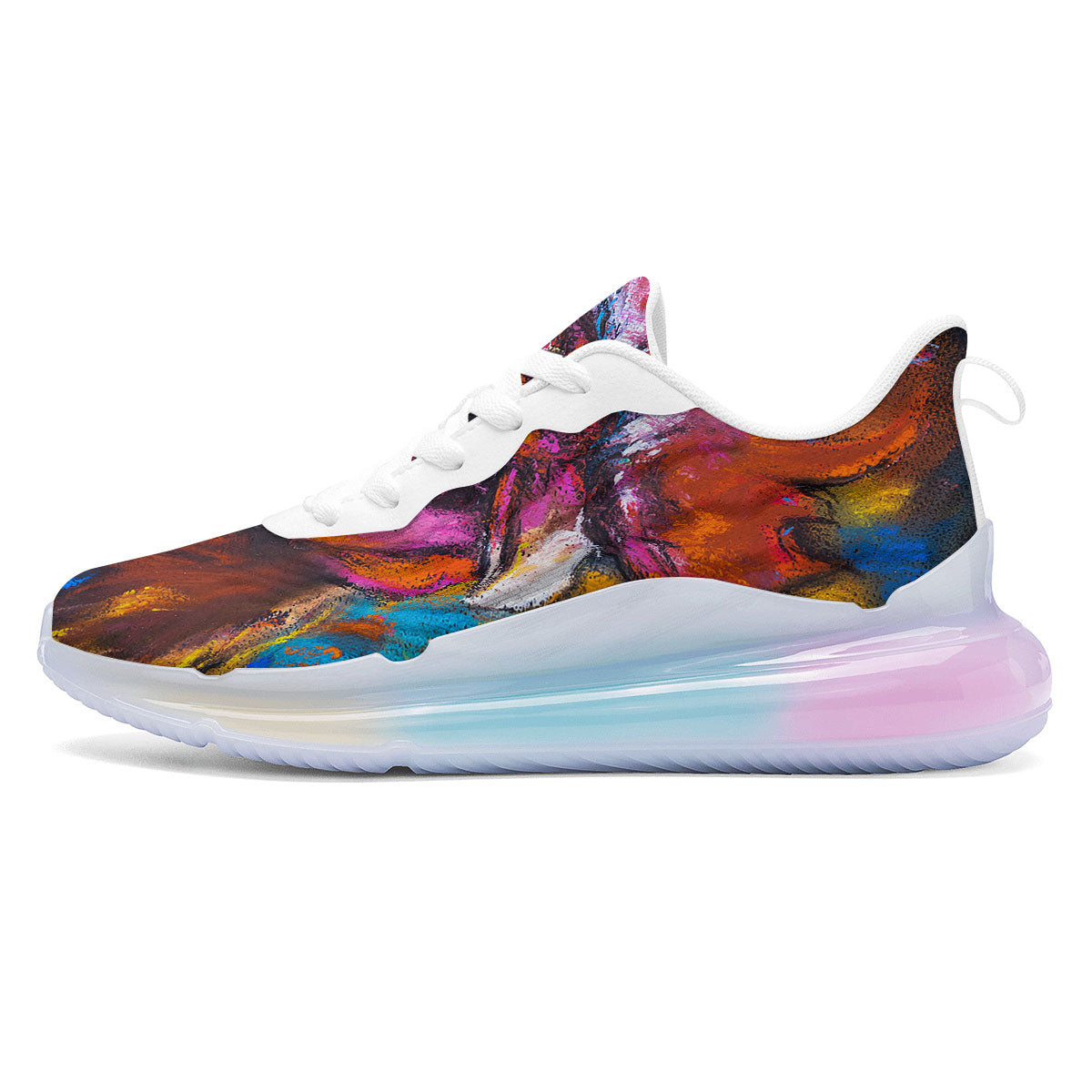 Painting Rooster Print Running Sneakers-grizzshop