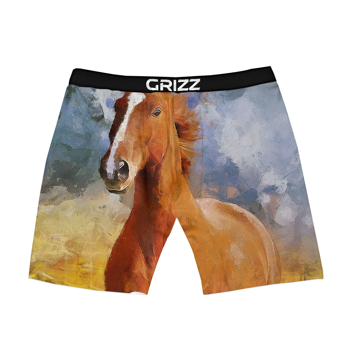 Painting Running Horses Print Boxer Briefs-grizzshop