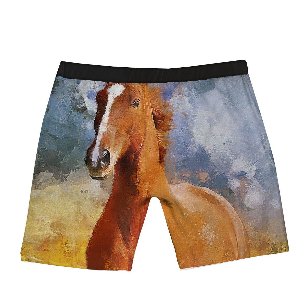 Painting Running Horses Print Boxer Briefs-grizzshop