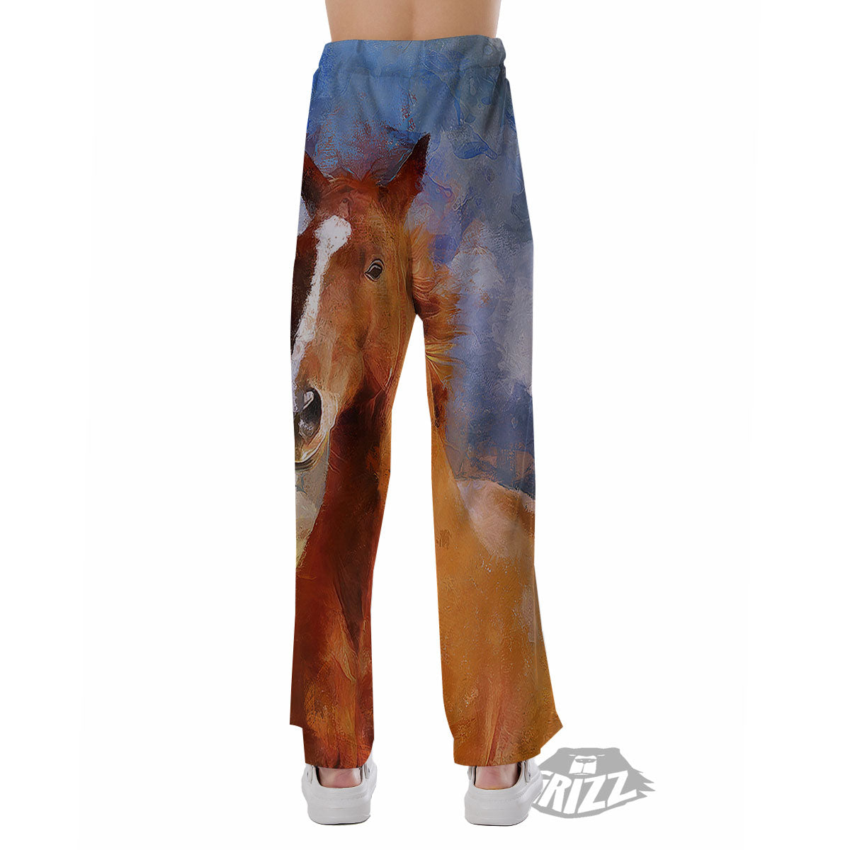 Painting Running Horses Print Pajama Pants-grizzshop