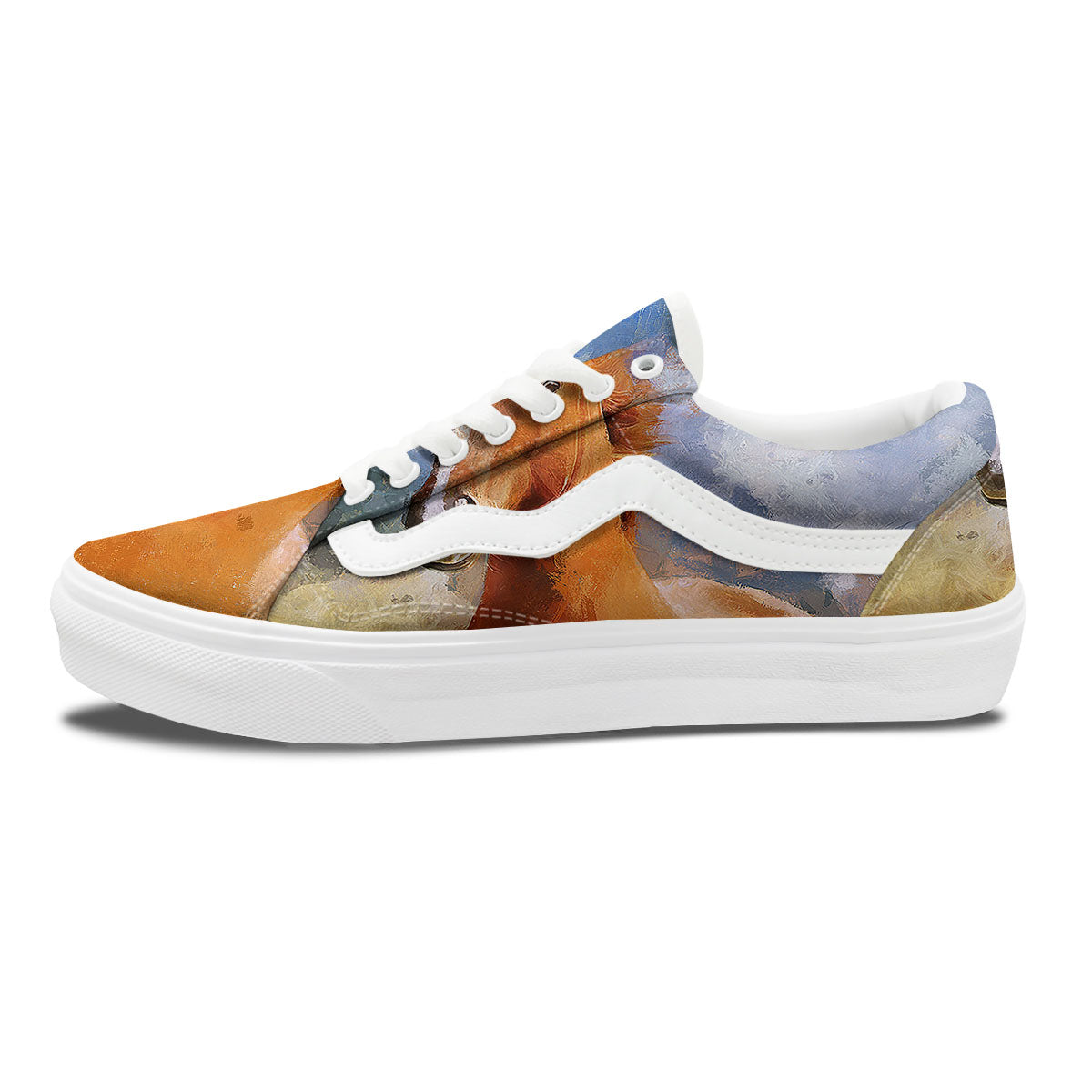 Painting Running Horses Print Skate Shoes-grizzshop