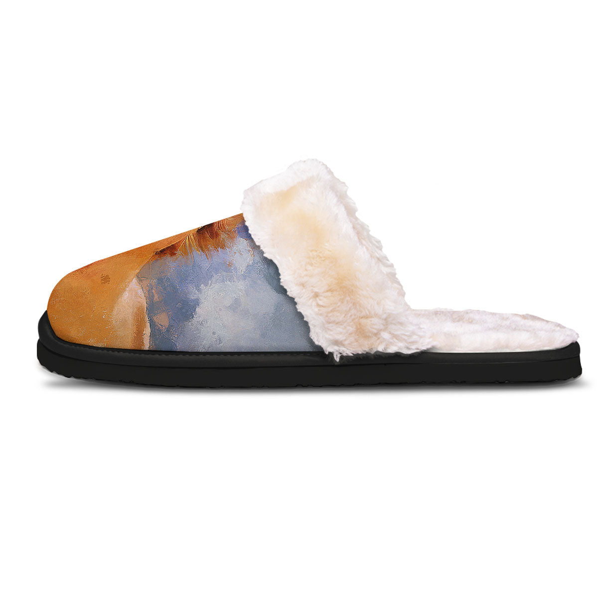 Painting Running Horses Print Slippers-grizzshop