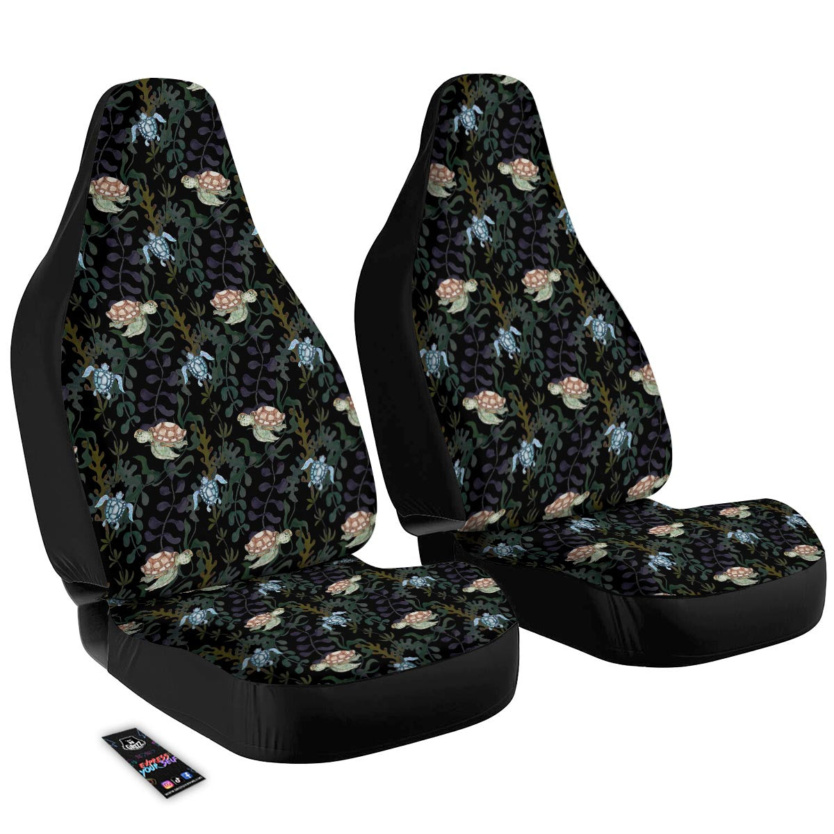Painting Sea Turtle Print Pattern Car Seat Covers-grizzshop