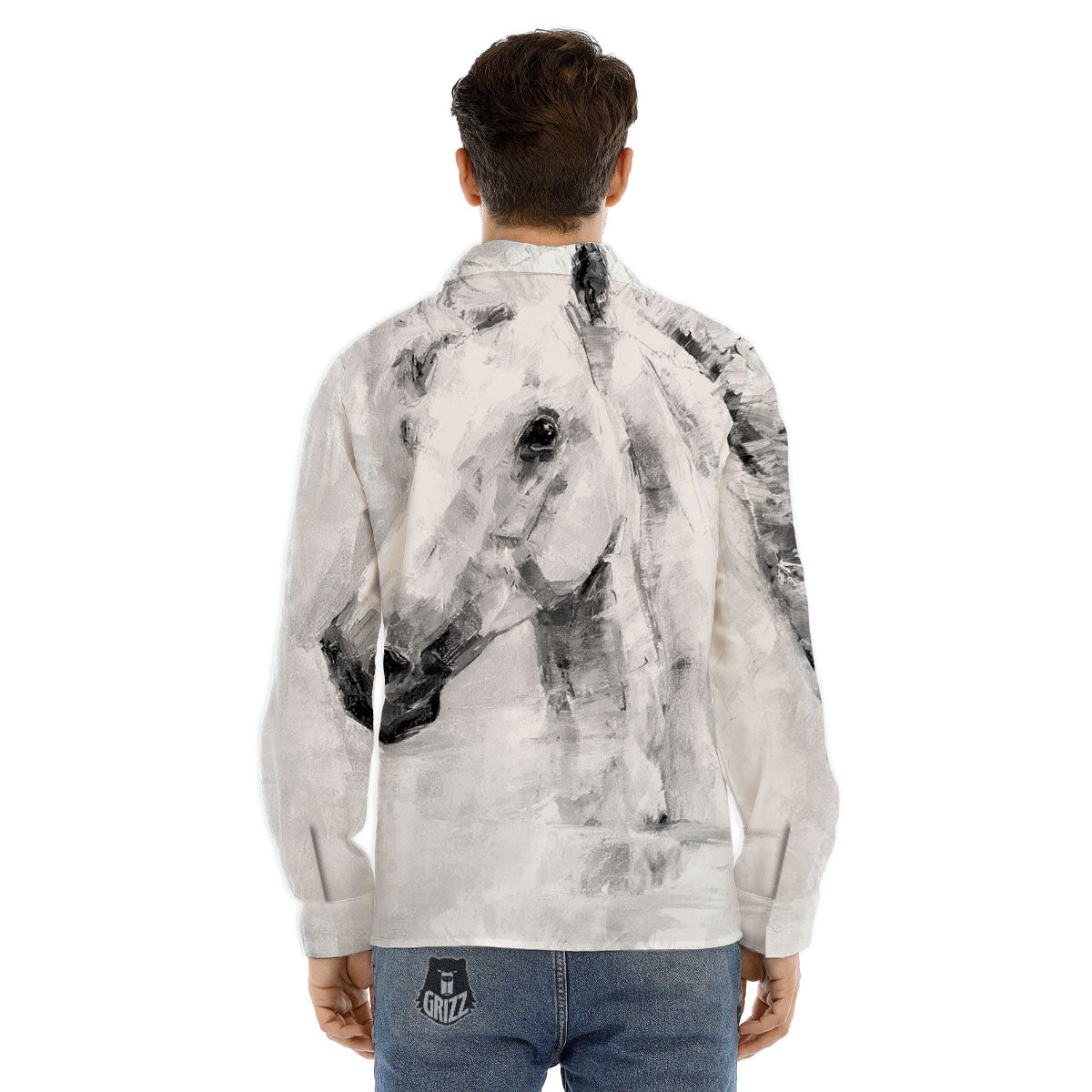 Painting Sea Turtle Print Pattern Men's Dress Shirts-grizzshop
