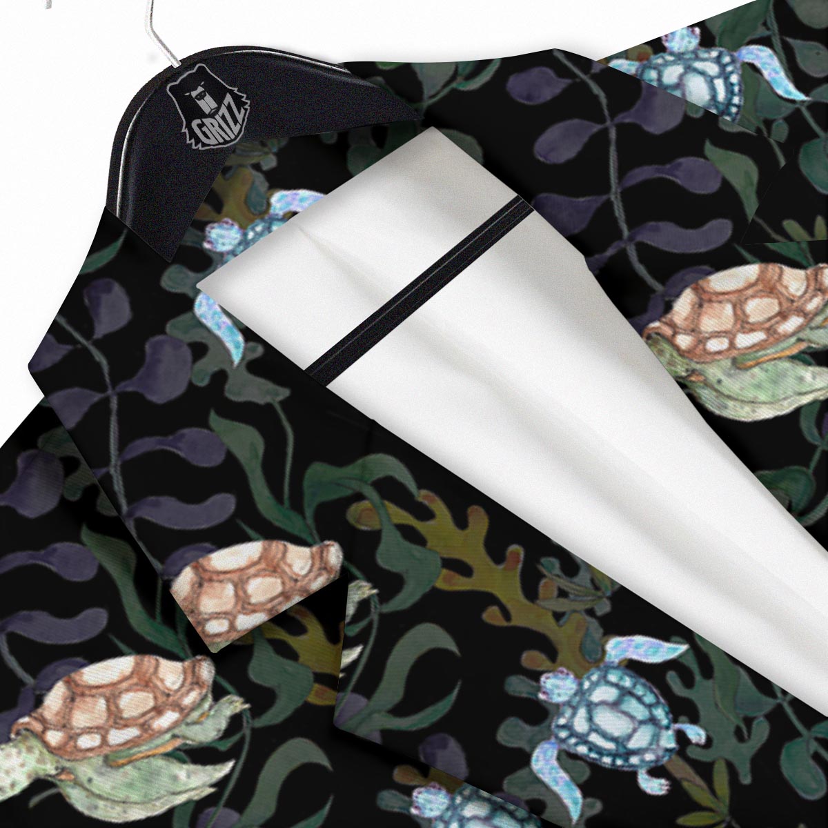 Painting Sea Turtle Print Pattern Men's Sport Coat-grizzshop