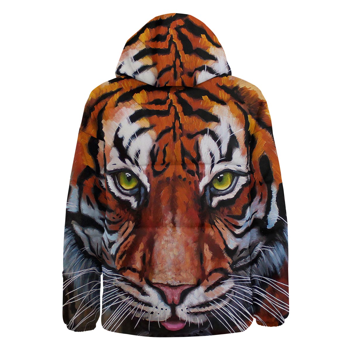 Painting Tiger Print Down Jacket-grizzshop