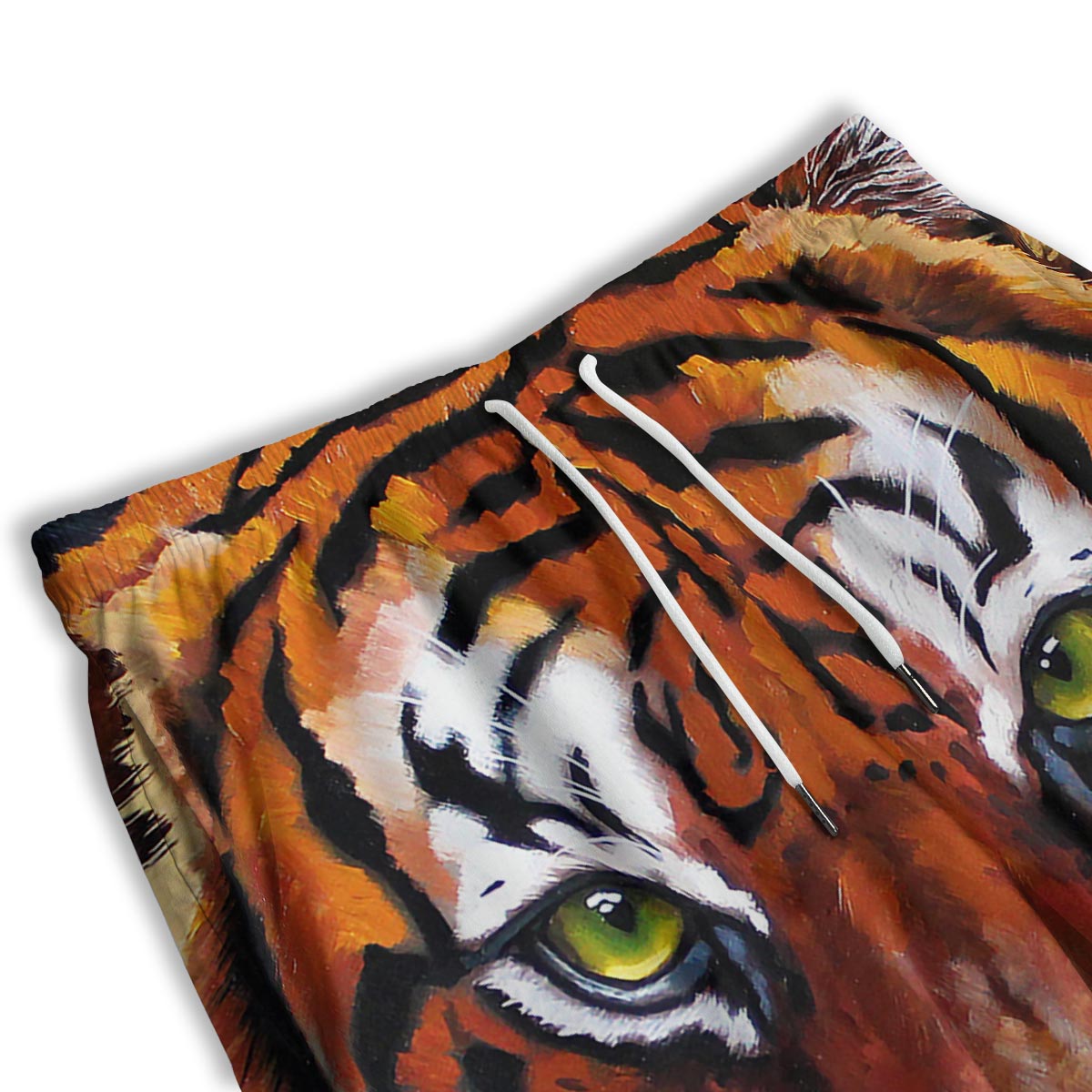 Painting Tiger Print Men's Athletic Shorts