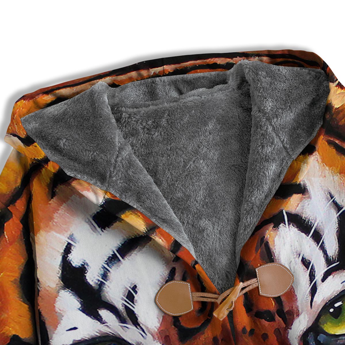 Painting Tiger Print Men's Windbreaker Jacket-grizzshop