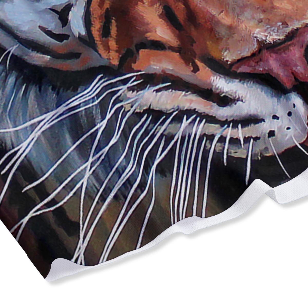 Painting Tiger Print Mesh Shorts