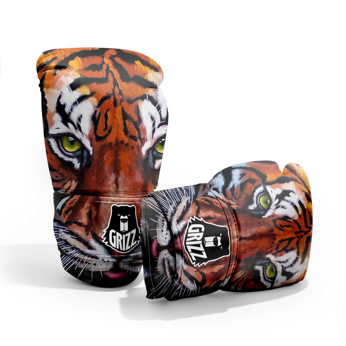 Painting Tiger Print Pro Boxing Glove