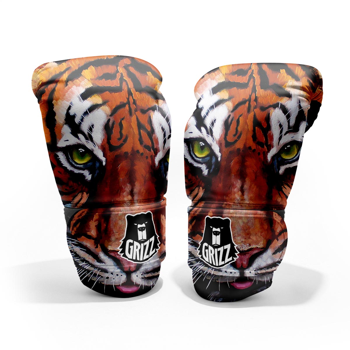 Painting Tiger Print Pro Boxing Glove