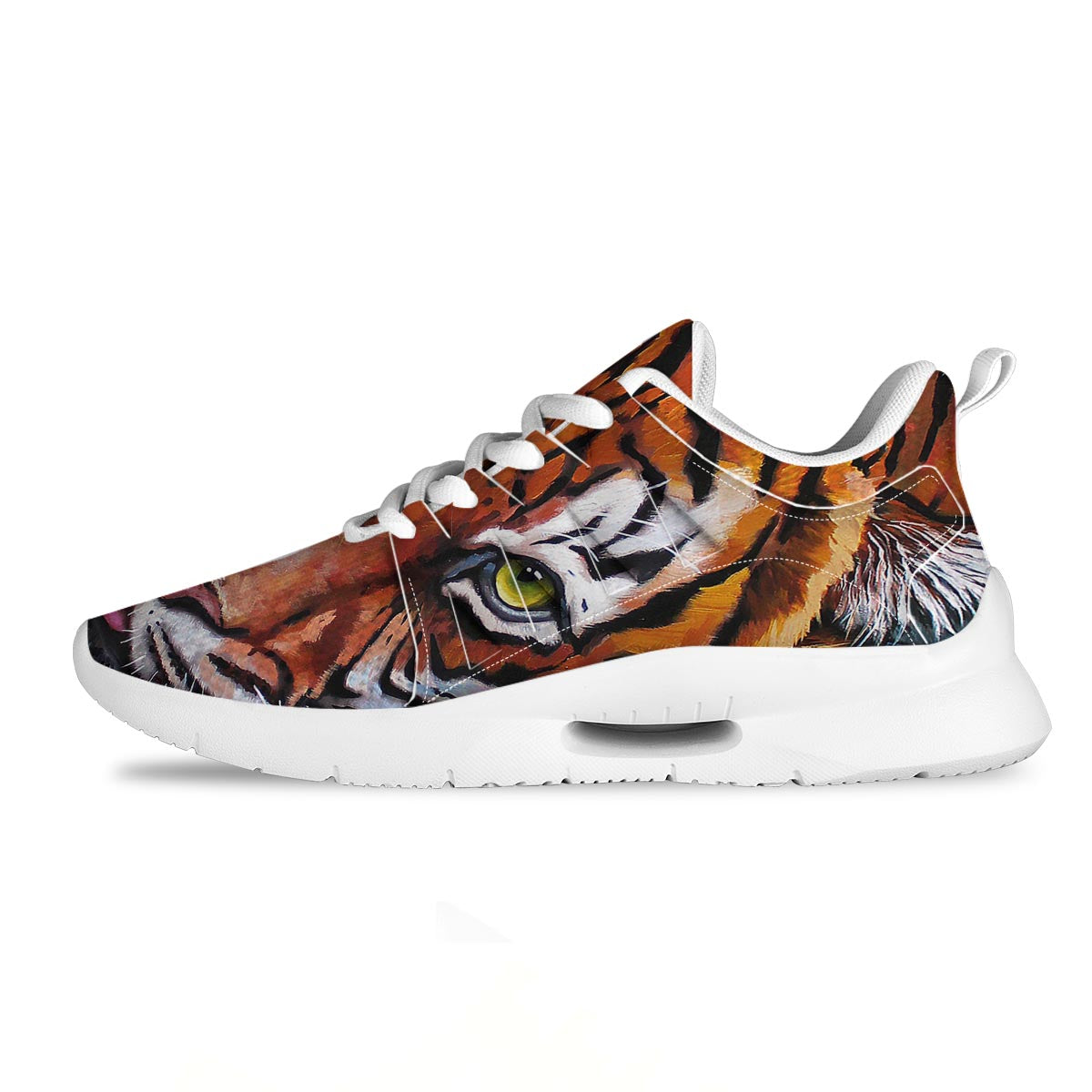 Painting Tiger Print Tennis Shoes-grizzshop