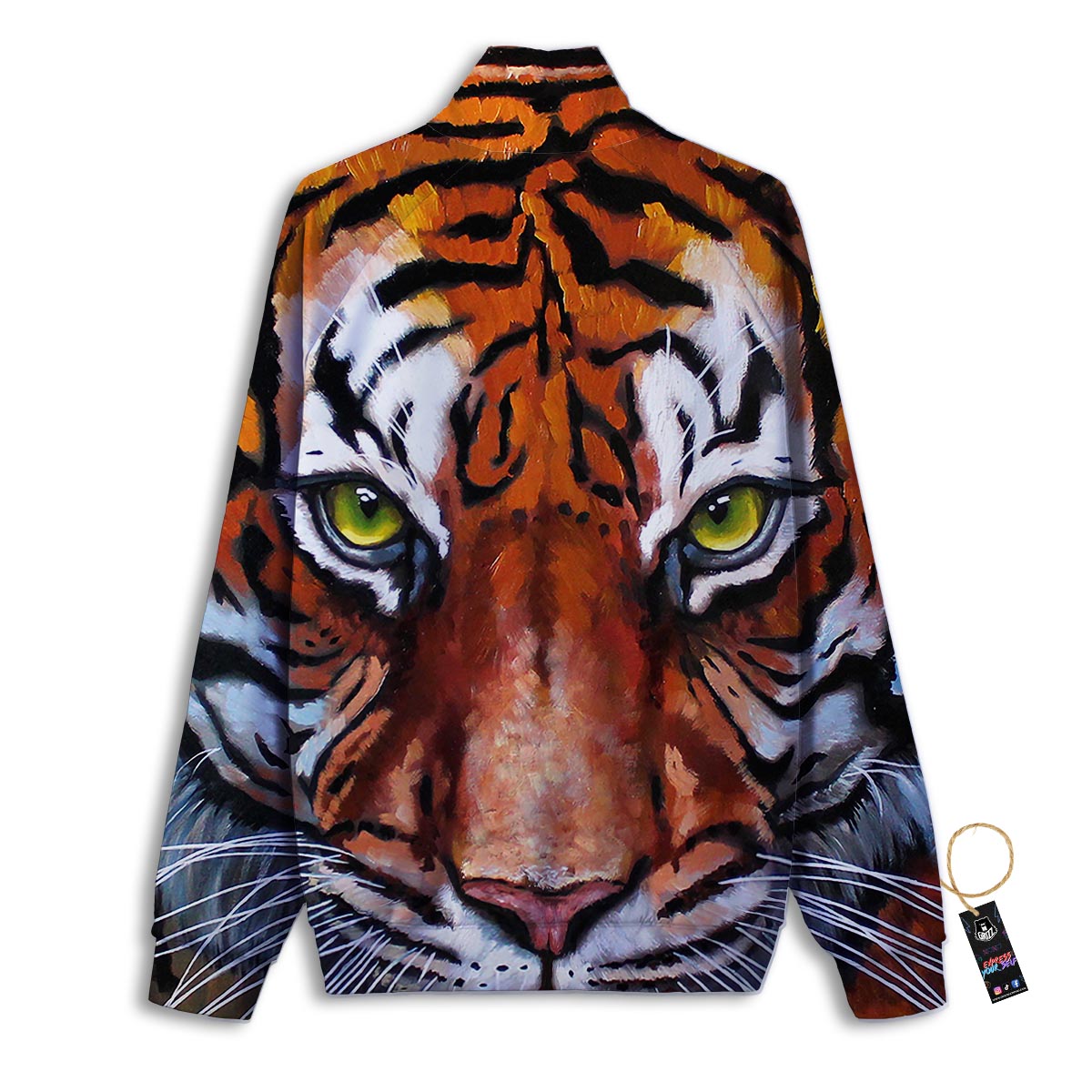 Painting Tiger Print Track Jacket-grizzshop