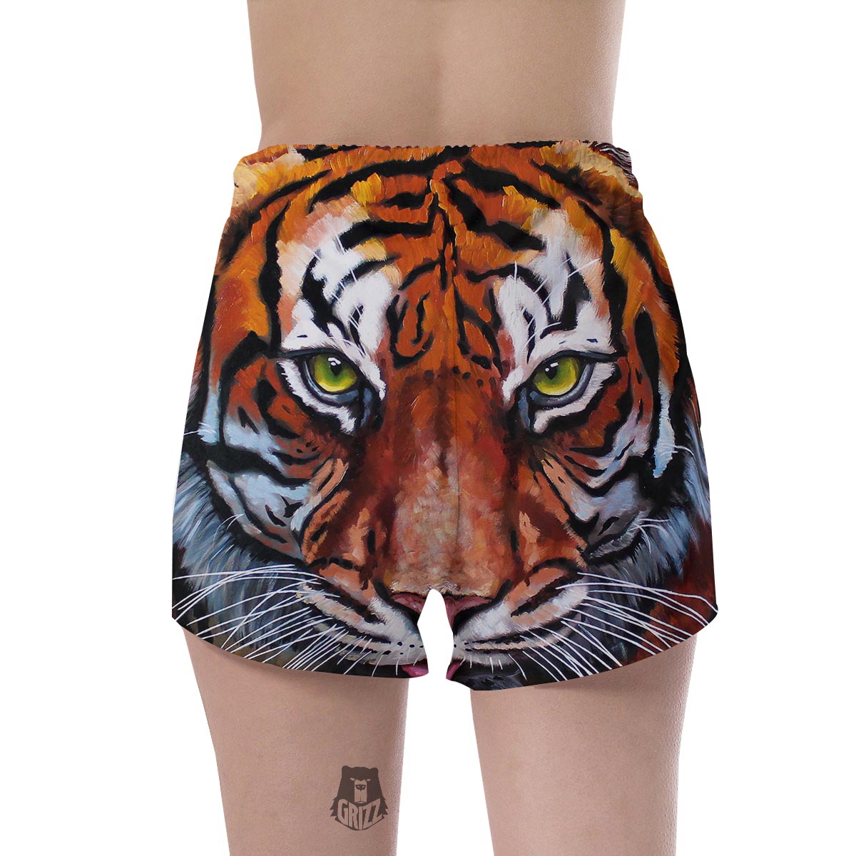 Painting Tiger Print Women's Shorts-grizzshop