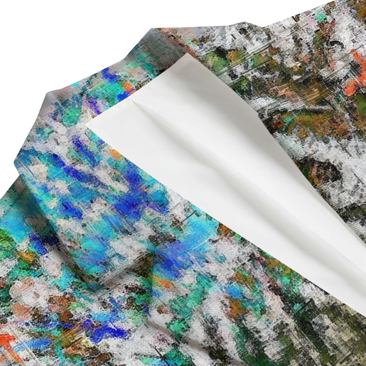 Painting White Tiger Print Men's Blazer-grizzshop