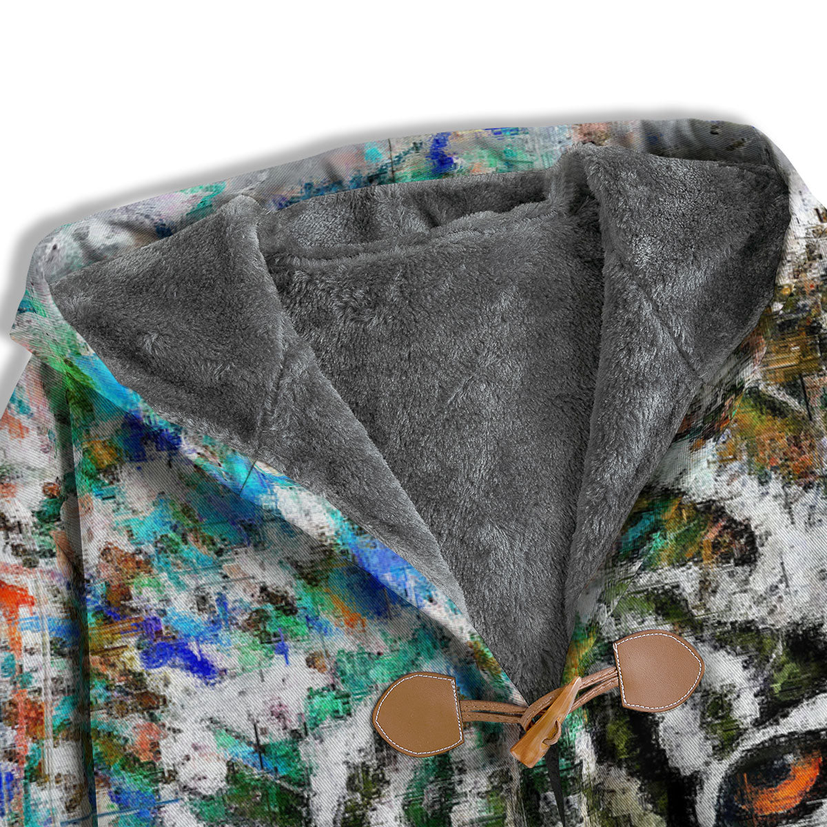 Painting White Tiger Print Men's Windbreaker Jacket-grizzshop