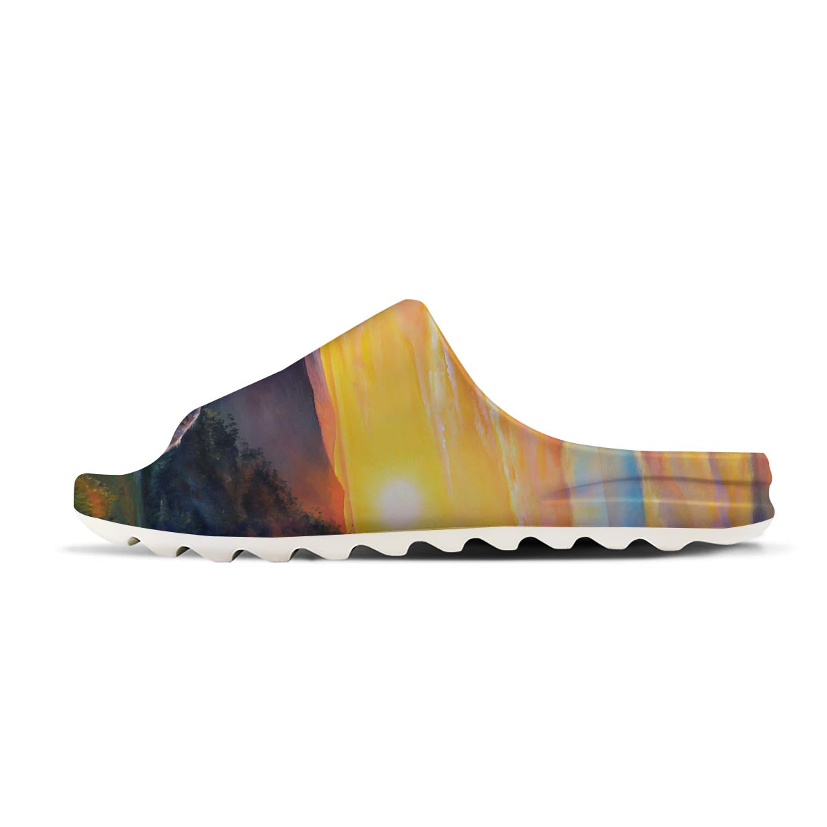 Painting Sunset Horse Print Sandals-grizzshop