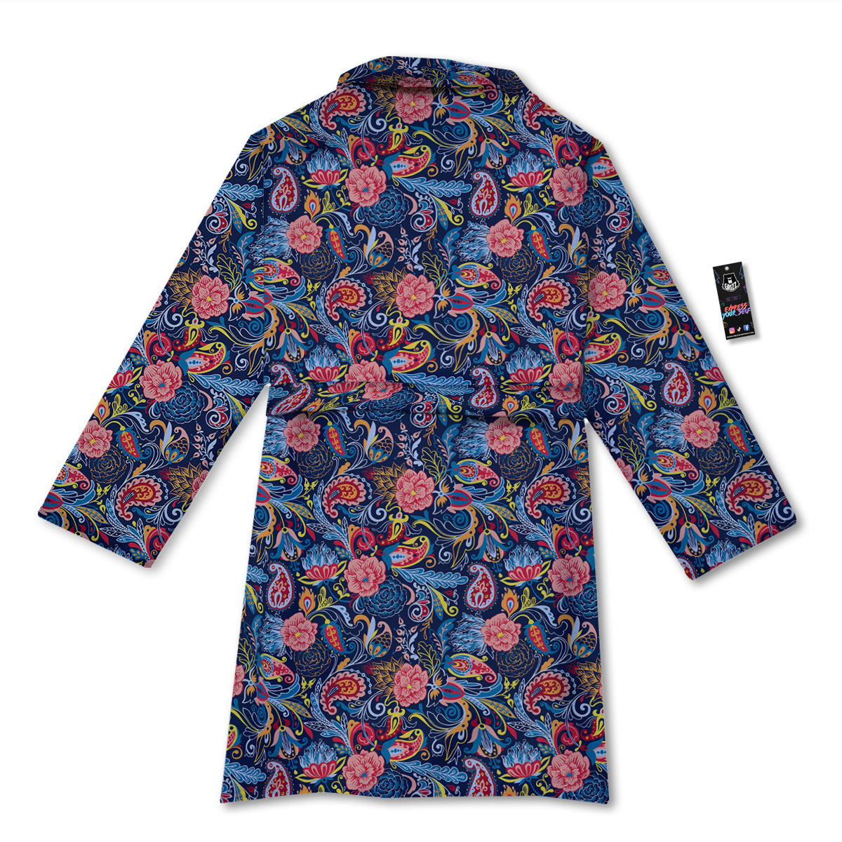 Paisley Art Print Pattern Bathrobe-grizzshop