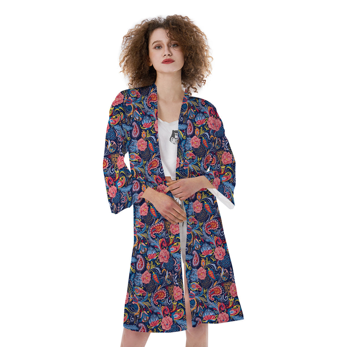 Paisley Art Print Pattern Kimono-grizzshop