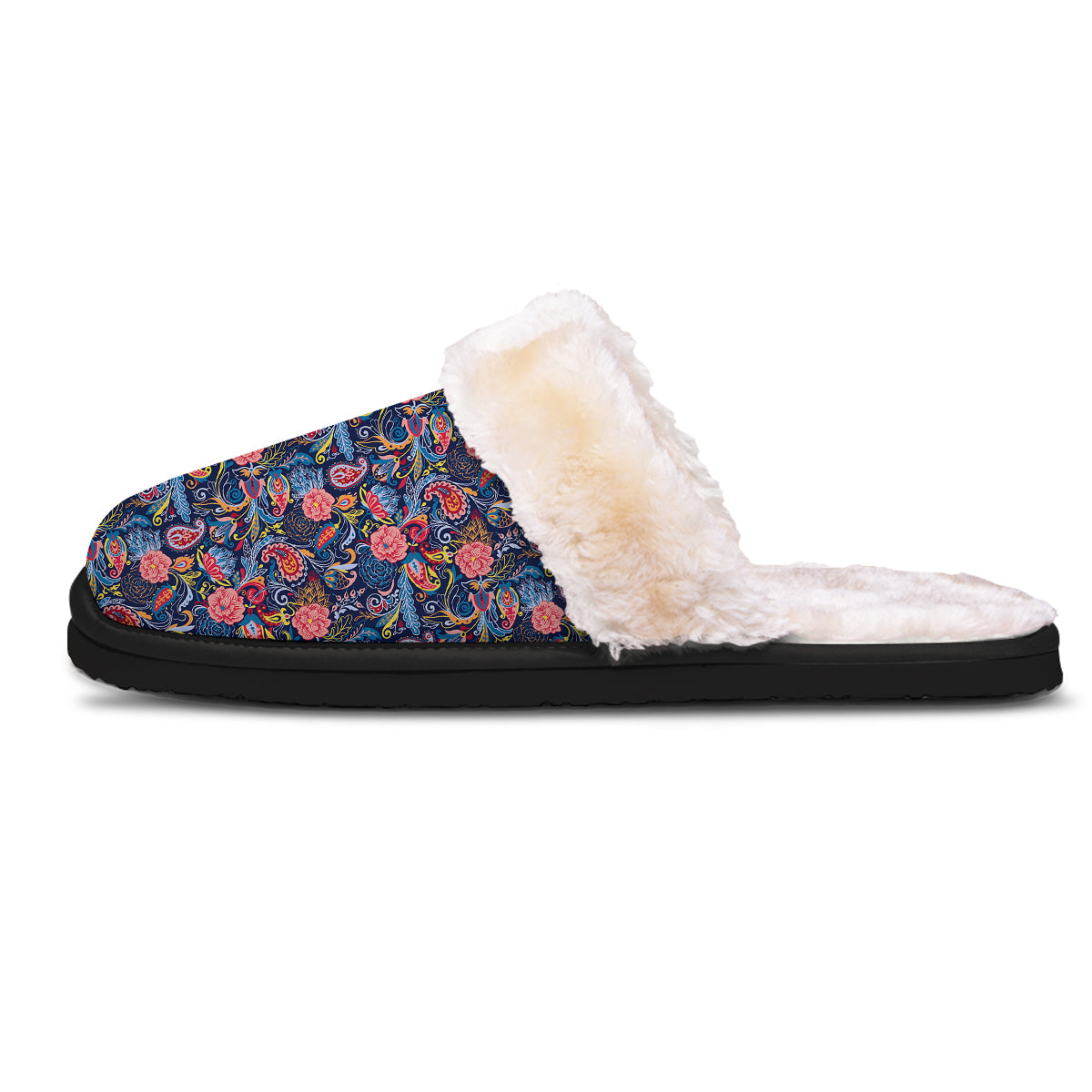Paisley Art Print Pattern Slippers-grizzshop