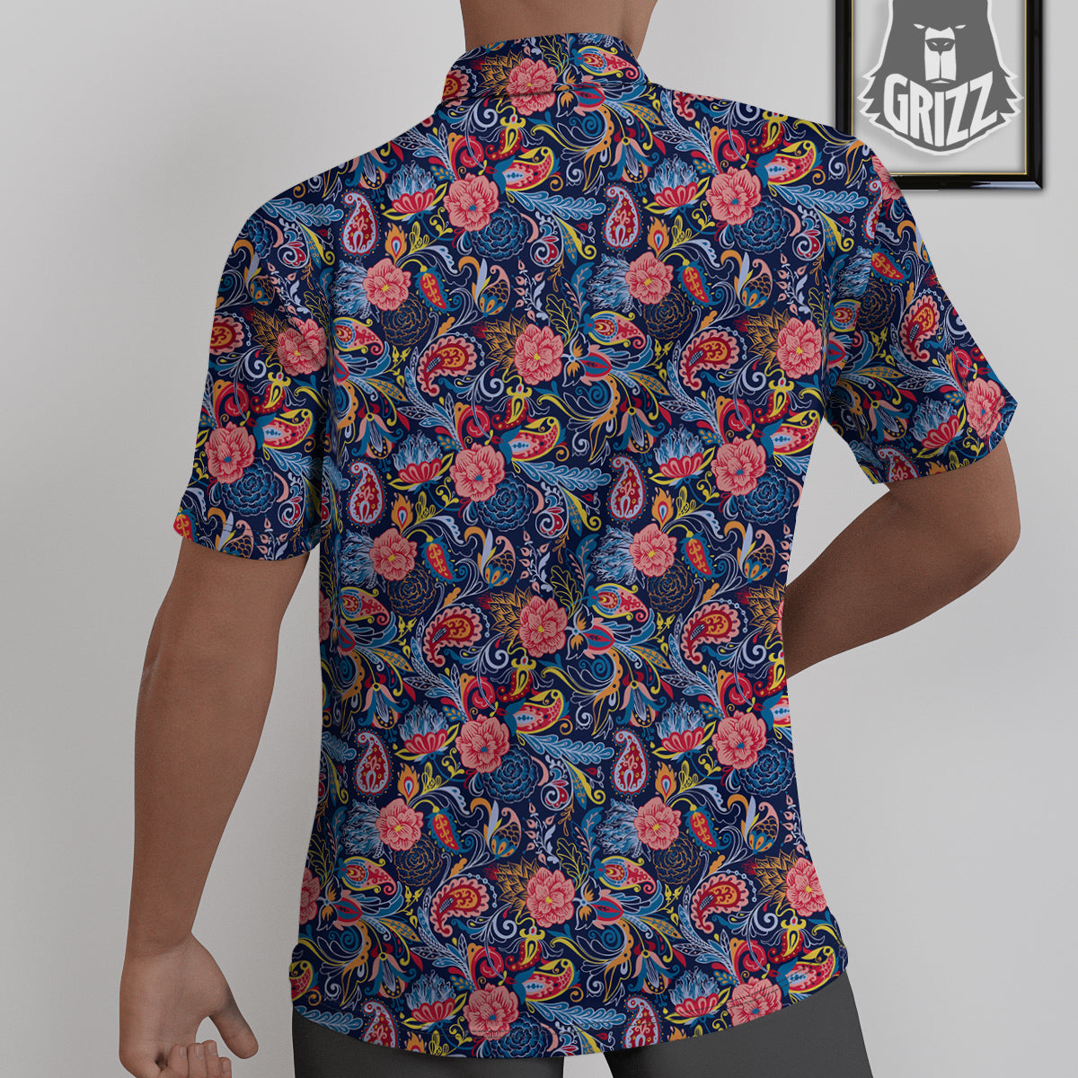 Paisley Art Print Pattern Untucked Shirts-grizzshop