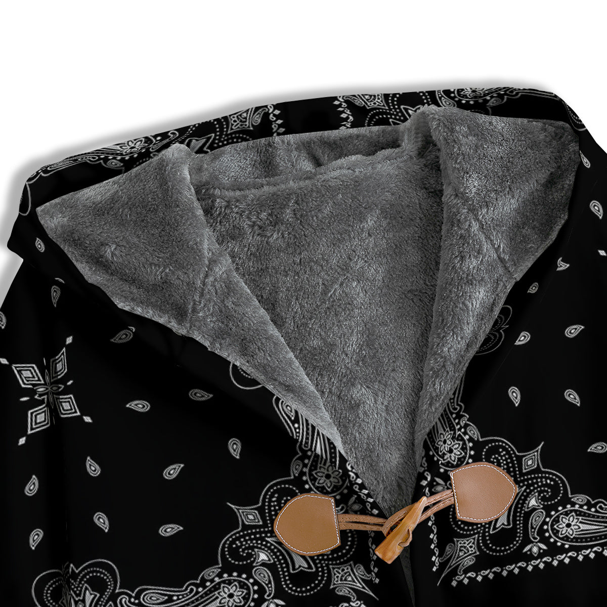 Paisley Bandana Black And White Print Pattern Men's Windbreaker Jacket-grizzshop